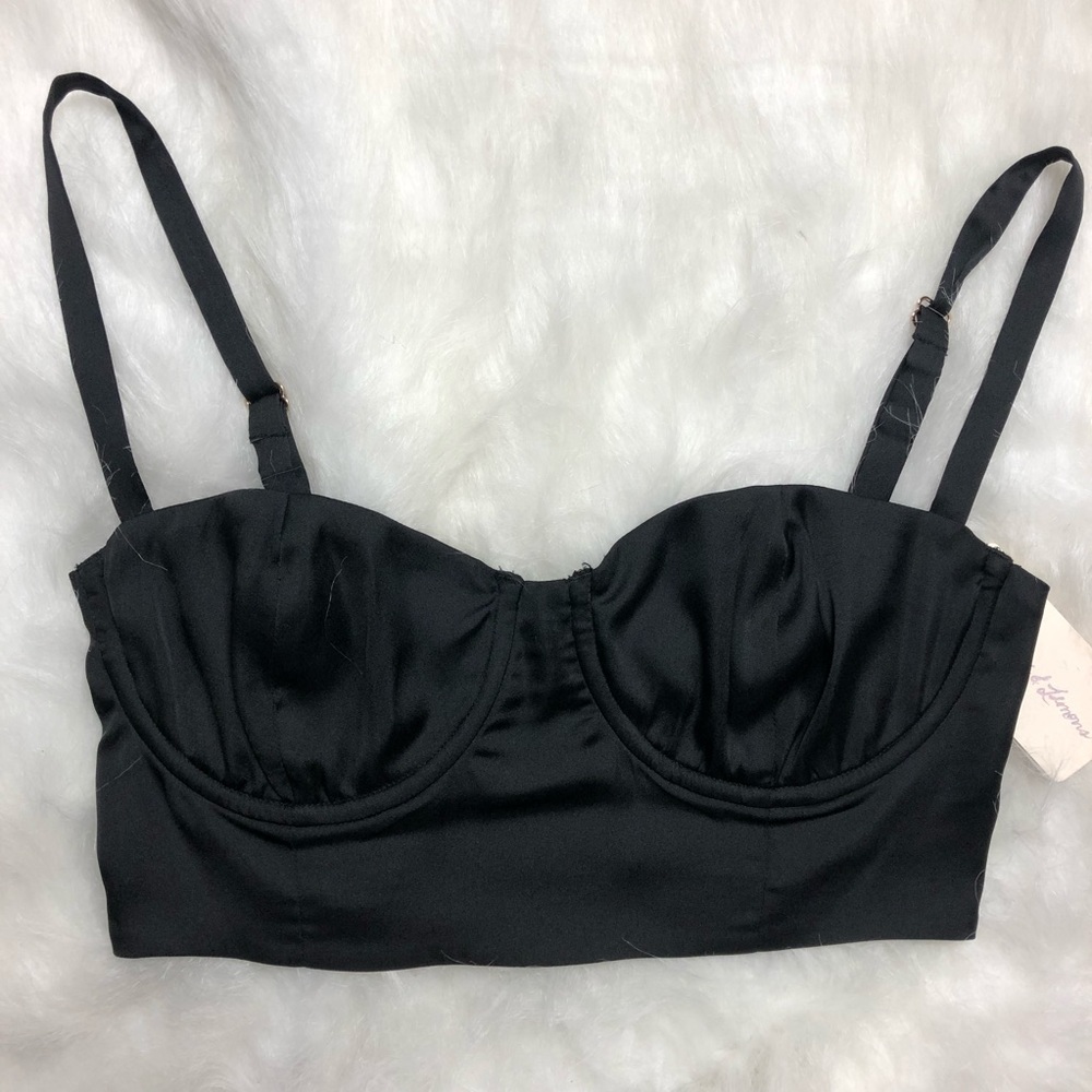 For Love & Lemons Black Bustier Crop